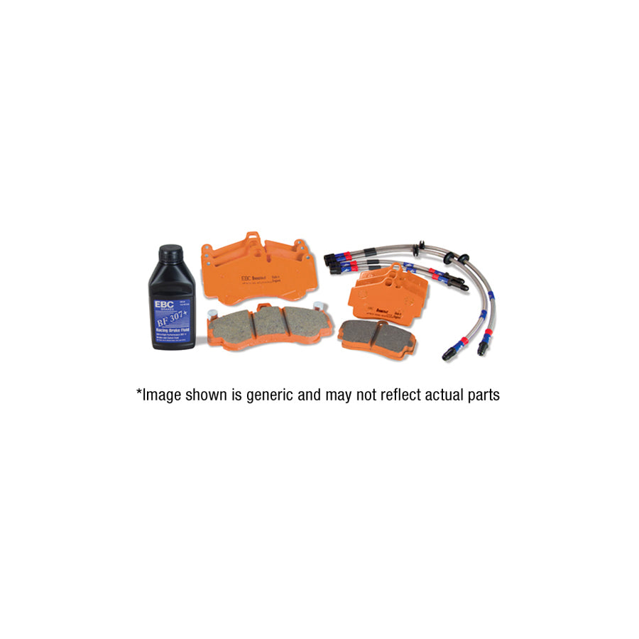 EBC PLK1756R Seat Ibiza (6K) Orangestuff Pads and Brake Line Track Pack - TRW Caliper 1 | ML Performance US Car Parts
