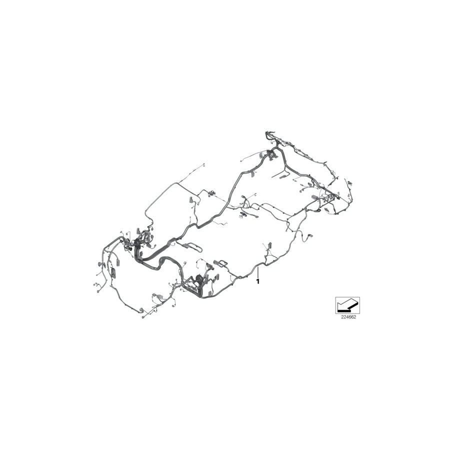 Genuine BMW 61112351380 F34 F34 Main Wiring Harness, Duplicate (Inc. 328i, 340i & 320d) | ML Performance US Car Parts