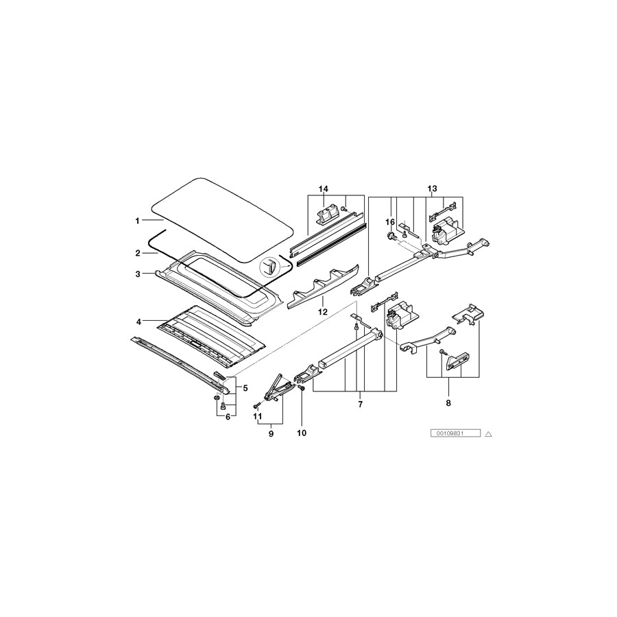 Genuine BMW 54128203816 E39 Ceiling Frame Covered Velours HELLGRAU (Inc. 525i, 520i & 535i) | ML Performance US Car Parts