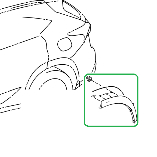 Genuine Lexus 7560678010 NX N/S/R Quarter Panel Arch Moulding ML