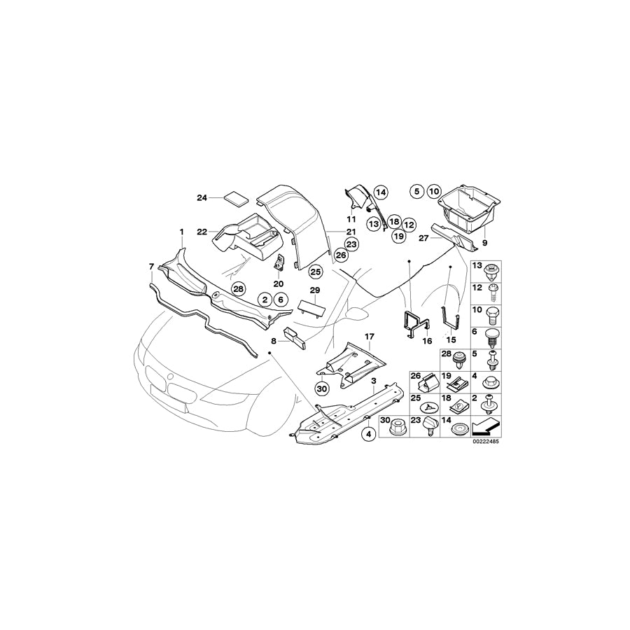 Genuine BMW 51717895928 E85 E86 Holder, Activated Carbon Container Cover (Inc. & Z4 M3.2) | ML Performance US Car Parts