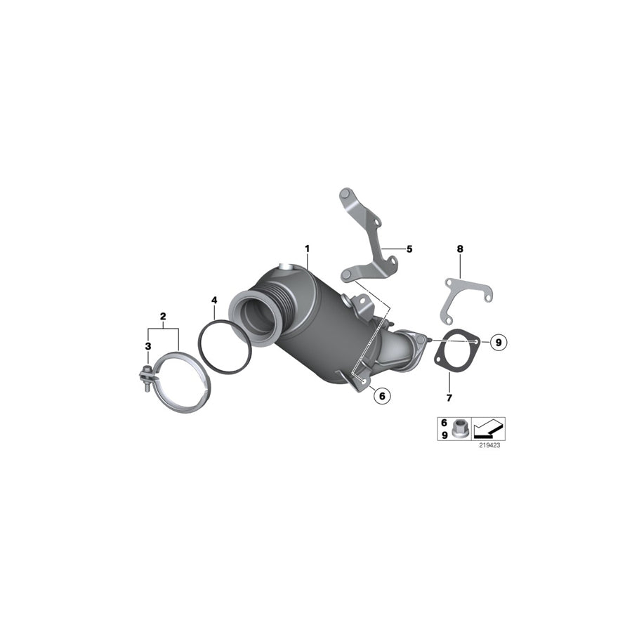Genuine BMW 18328603874 E88 E92 E93 Exch Catalytic Converter Close To Engine (Inc. 135i & 335i) | ML Performance US Car Parts