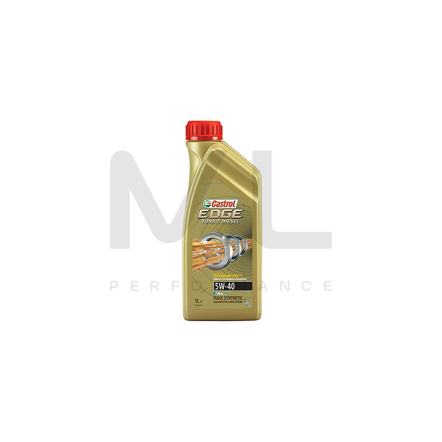 Castrol Edge 5W-40 With Titanium FST Turbo Diesel Fully Synthetic 1Ltr Engine Oil ML Performance UK ML Car Parts