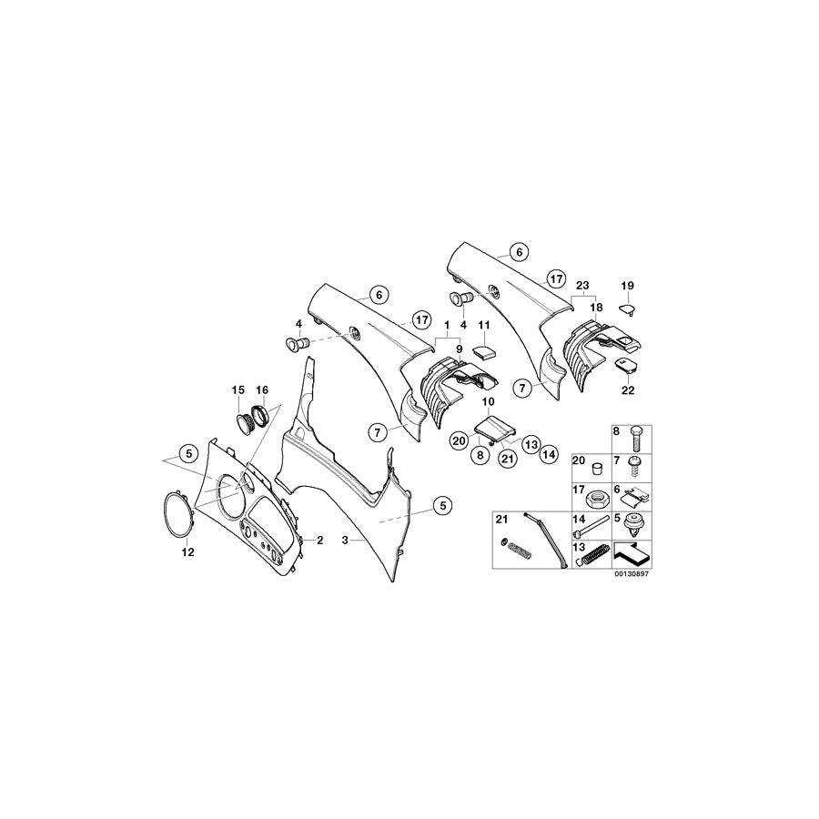 Genuine BMW 65136953964 E46 Tweeter Stereo HELLGRAU (Inc. M3, 323Ci & 320Cd) | ML Performance US Car Parts