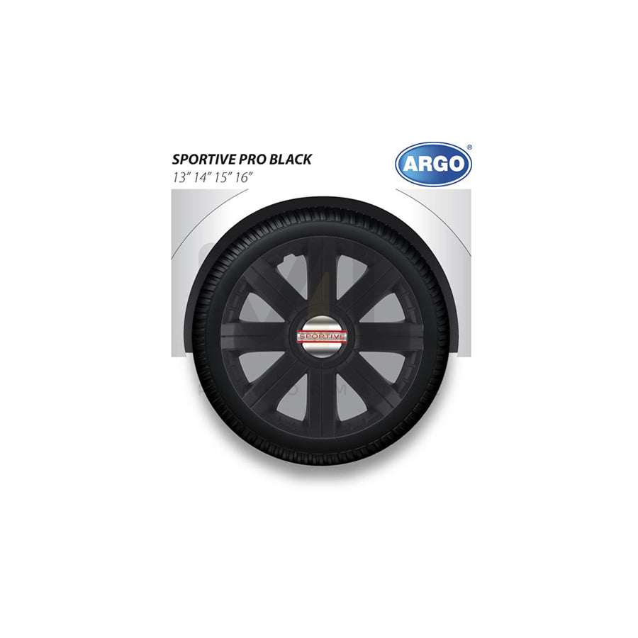 ARGO 13 SPORTI.PRO BLACK Wheel trims 13 Inch Black | ML Performance Car Parts