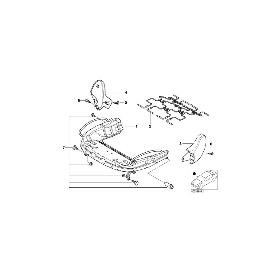 Genuine BMW 52108255359 E46 E64 Covering Inner Left SCHWARZ (Inc. 630i, 650i & 323Ci) | ML Performance US Car Parts
