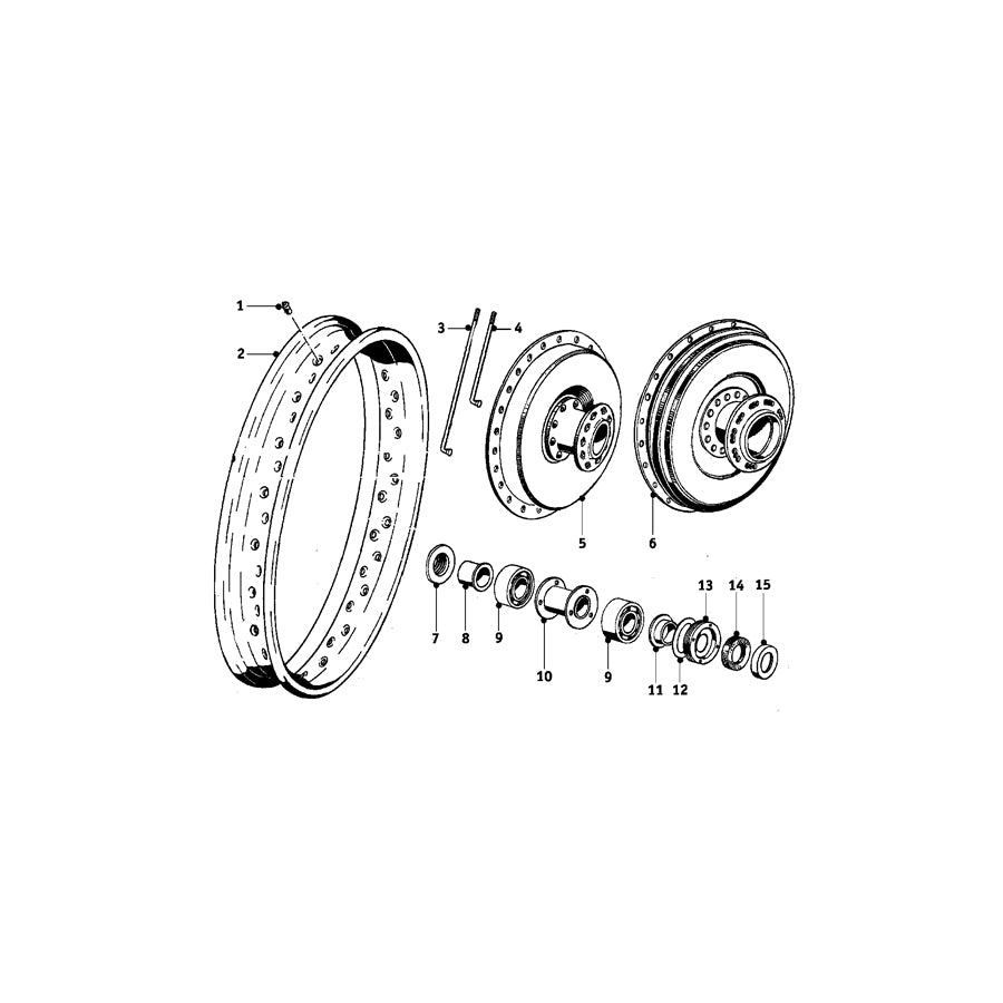 Genuine BMW 36314038201 67 68 51 Spoke 127 X M 5 (Inc. R68, R67/2/3 & R51/3) | ML Performance US Car Parts