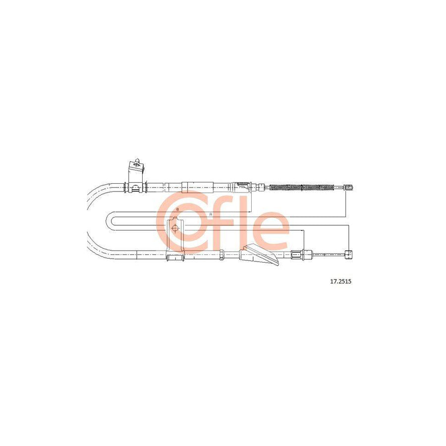 Cofle 92.17.2515 Hand Brake Cable For Hyundai Amica / Atoz (Mx)
