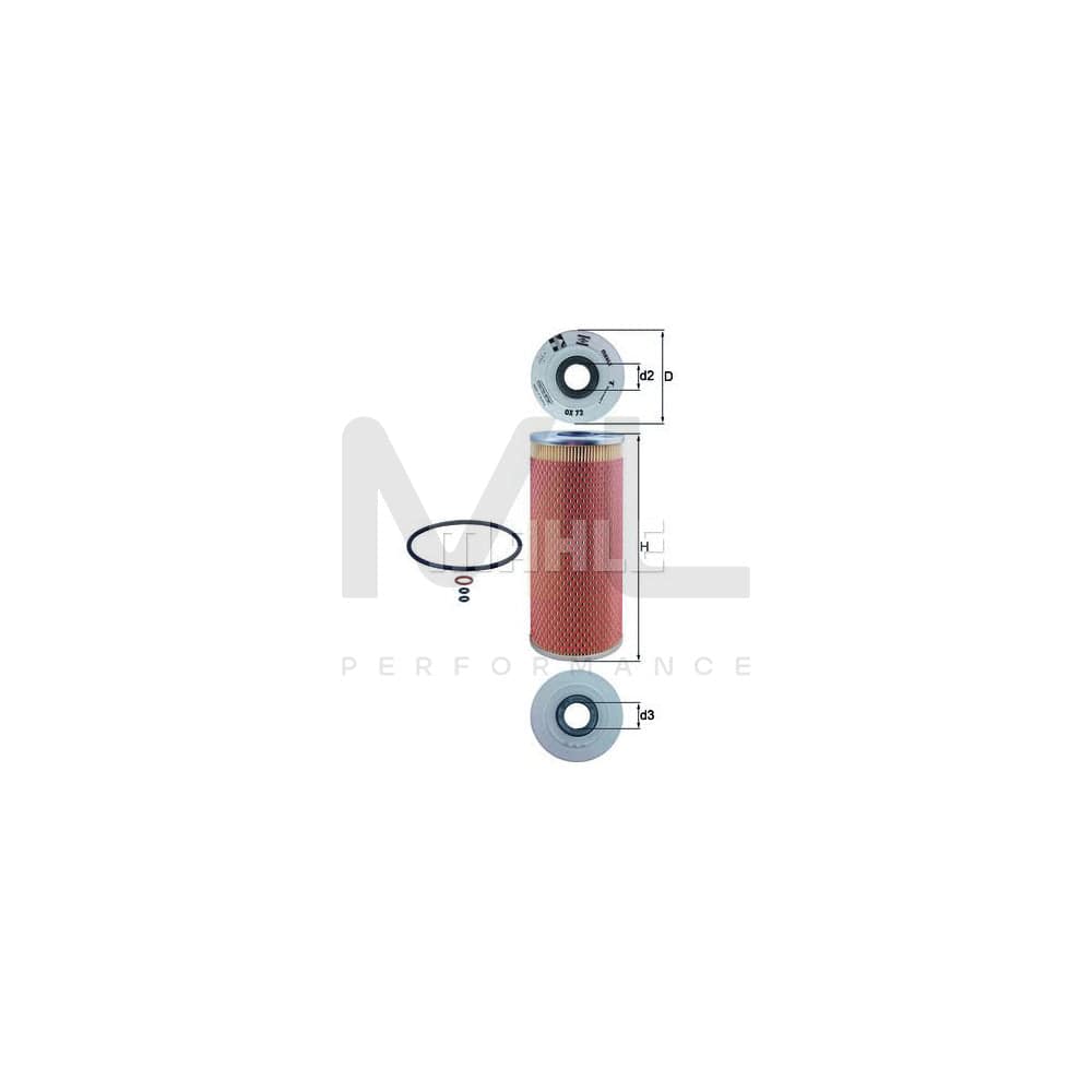 MAHLE ORIGINAL OX 72D Oil Filter Filter Insert | ML Performance Car Parts