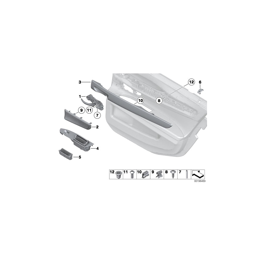 Genuine BMW 51427322883 F02 F01 F03 Ashtray Finisher, Left ELFENBEINWEISS (Inc. 760LiS, Hybrid 7 & 730Li) | ML Performance US Car Parts