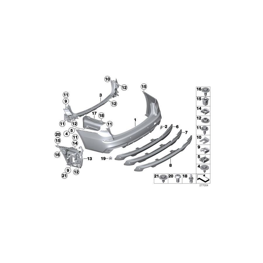Genuine BMW 51122354342 F07 Set Of Mounts For Pdc Sensor, Rear PDC (Inc. 520d, 530d & 550iX 4.0) | ML Performance US Car Parts