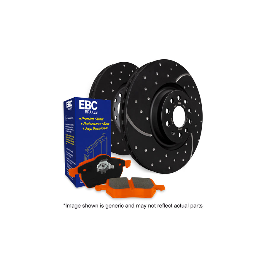 EBC PD15KR196 Opel Vauxhall Orangestuff Rear Brake Pad & GD Disc Kit - Girling/TRW Caliper (Inc. Astra & Zafira) 1 | ML Performance US Car Parts