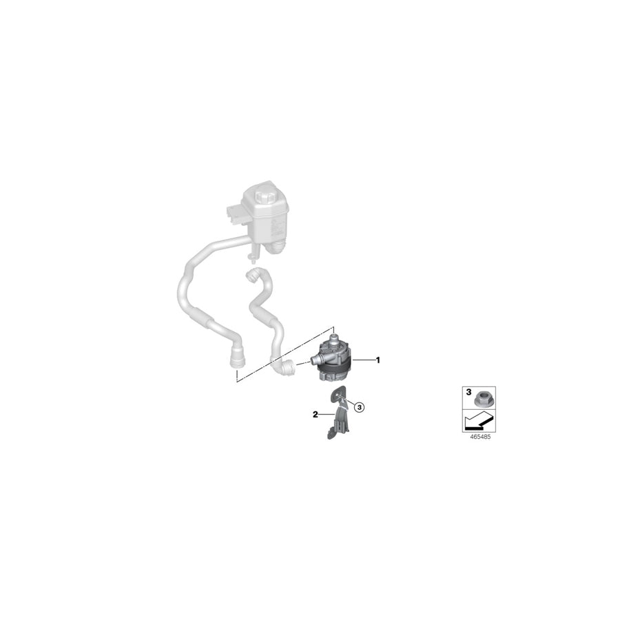 Genuine BMW 11518602021 F15 Auxiliary Water Pump (Inc. X5 40eX) | ML Performance US Car Parts