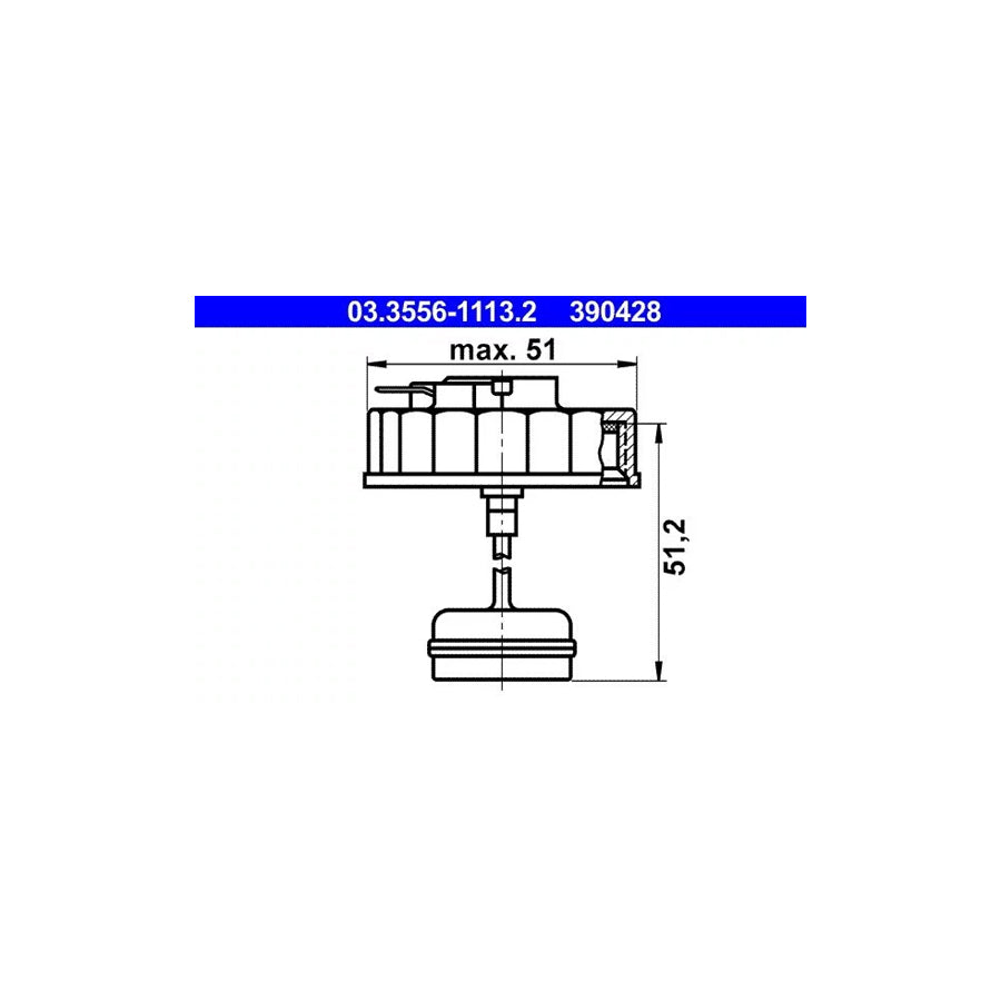 ATE 03.3556-1113.2 Sealing Cap, Brake Fluid Reservoir