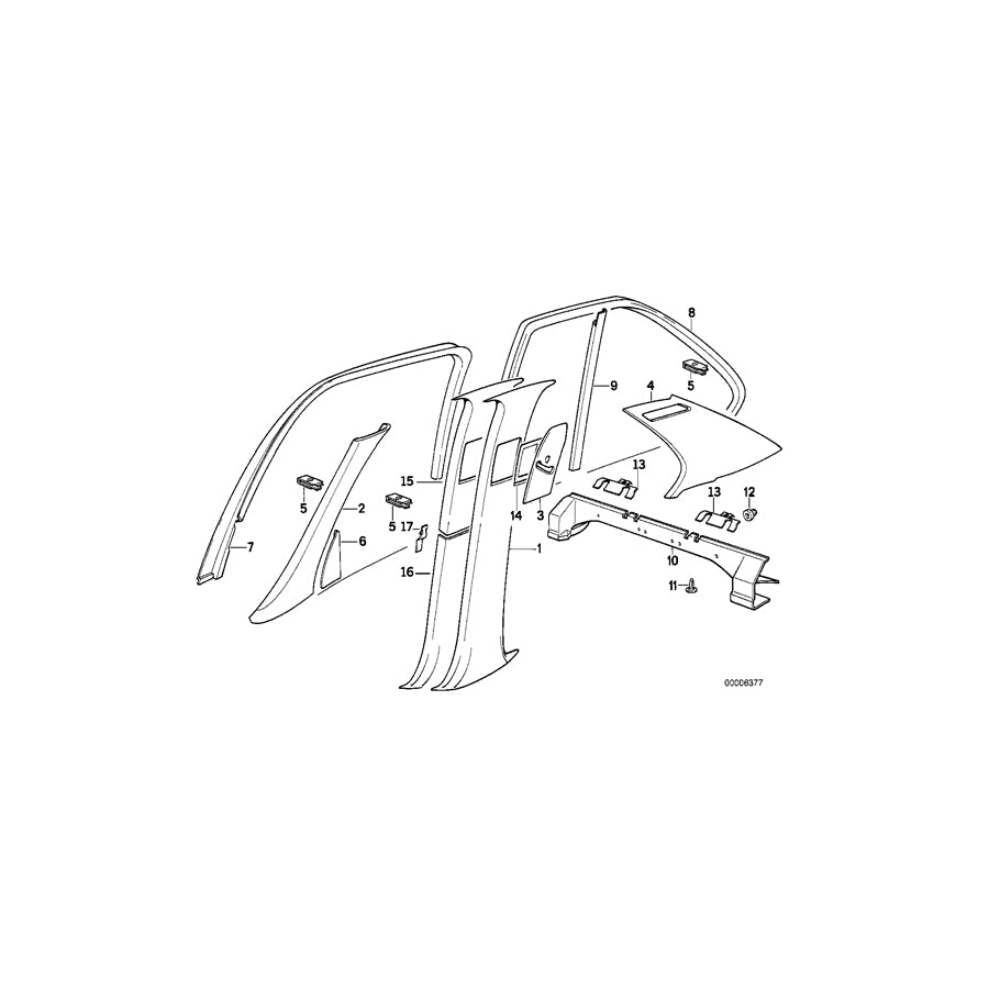 Genuine BMW 51431973409 E34 Covering Column-Center Left SILBER (Inc. M5 3.6, 520i & 535i) | ML Performance US Car Parts