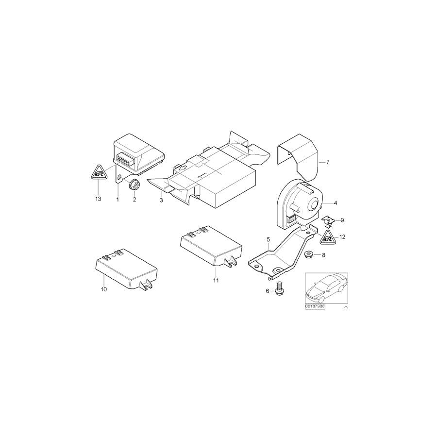 Genuine BMW 65759118038 E46 Module, Radar Burglar Alarm, Rear (Inc. 330Cd, 320Cd & 318Ci) | ML Performance US Car Parts