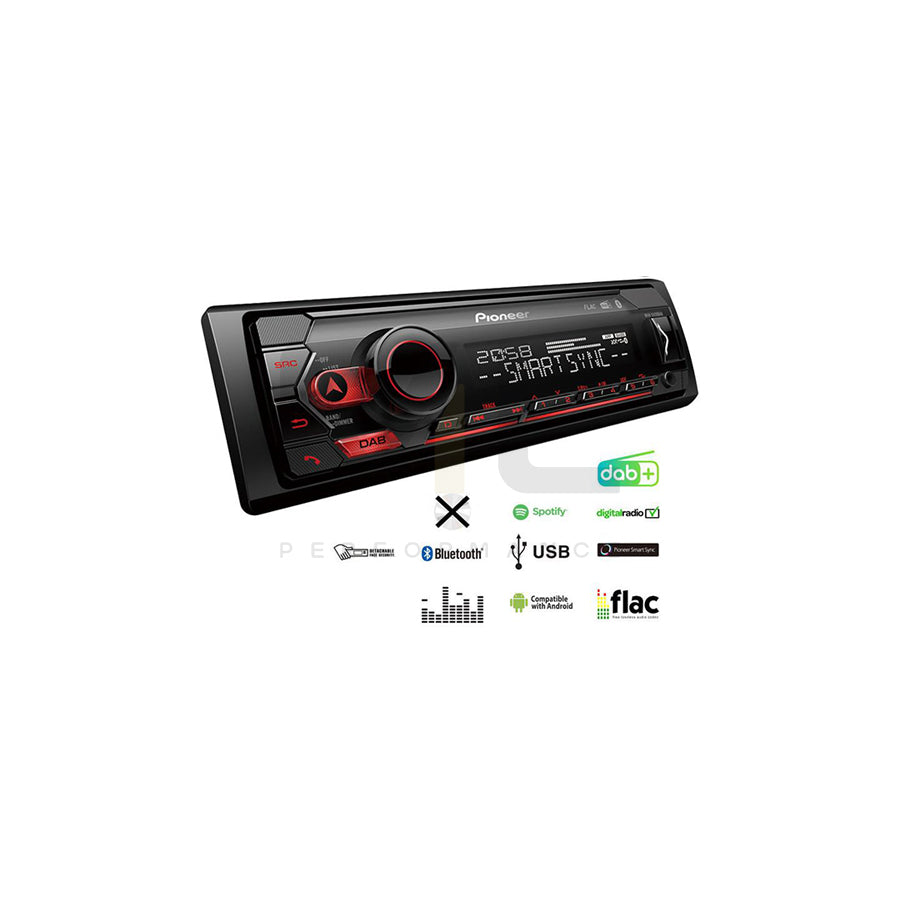 Autoradio Bluetooth 1 Din Android DAB+ USB Pioneer Stereo Auto 200W  MVH-S420DAB