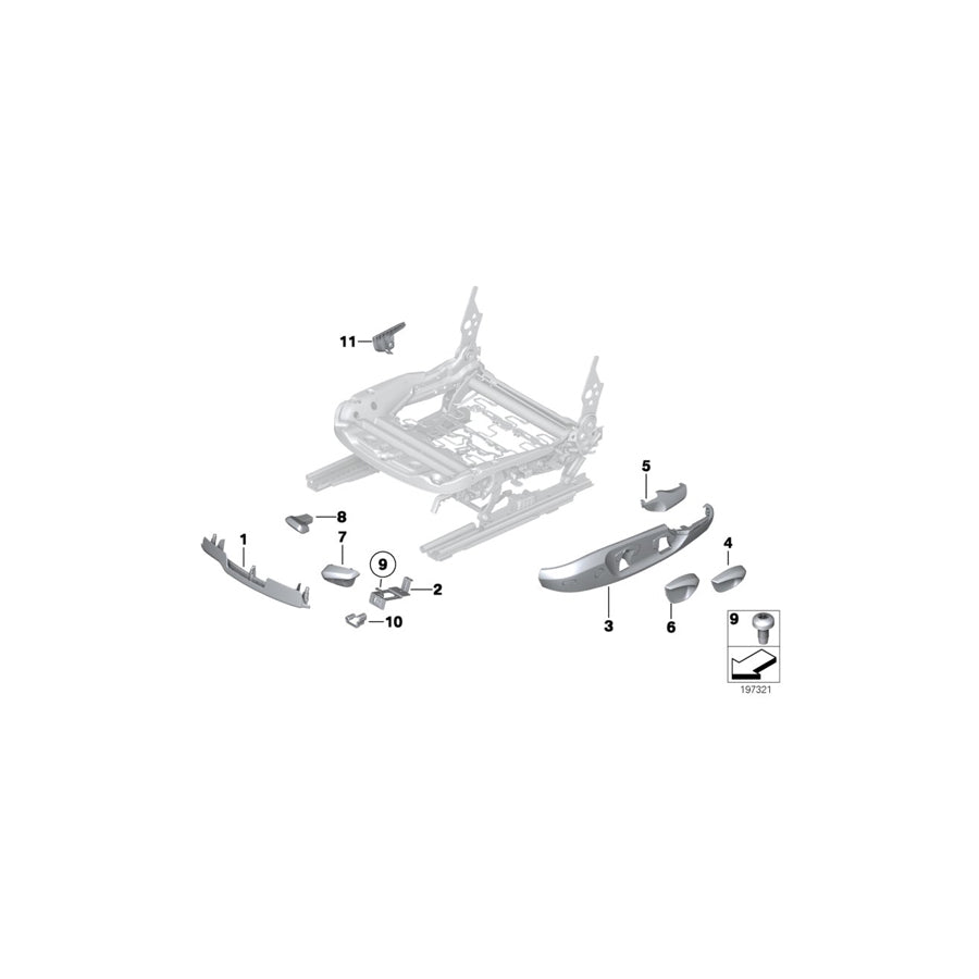 Genuine BMW 52107217176 E89 Trim, Seat Outer Right SCHWARZ (Inc. Z4 35i, Z4 18i & Z4 20i) | ML Performance US Car Parts