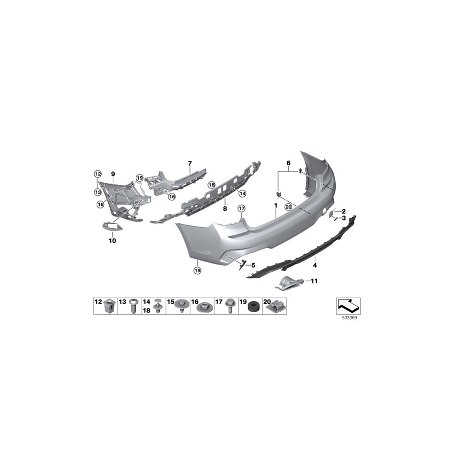 Genuine BMW 66318094417 G20 Absorber Funnel, Left M (Inc. 330iX, 320i 1.6 & M340iX) | ML Performance US Car Parts