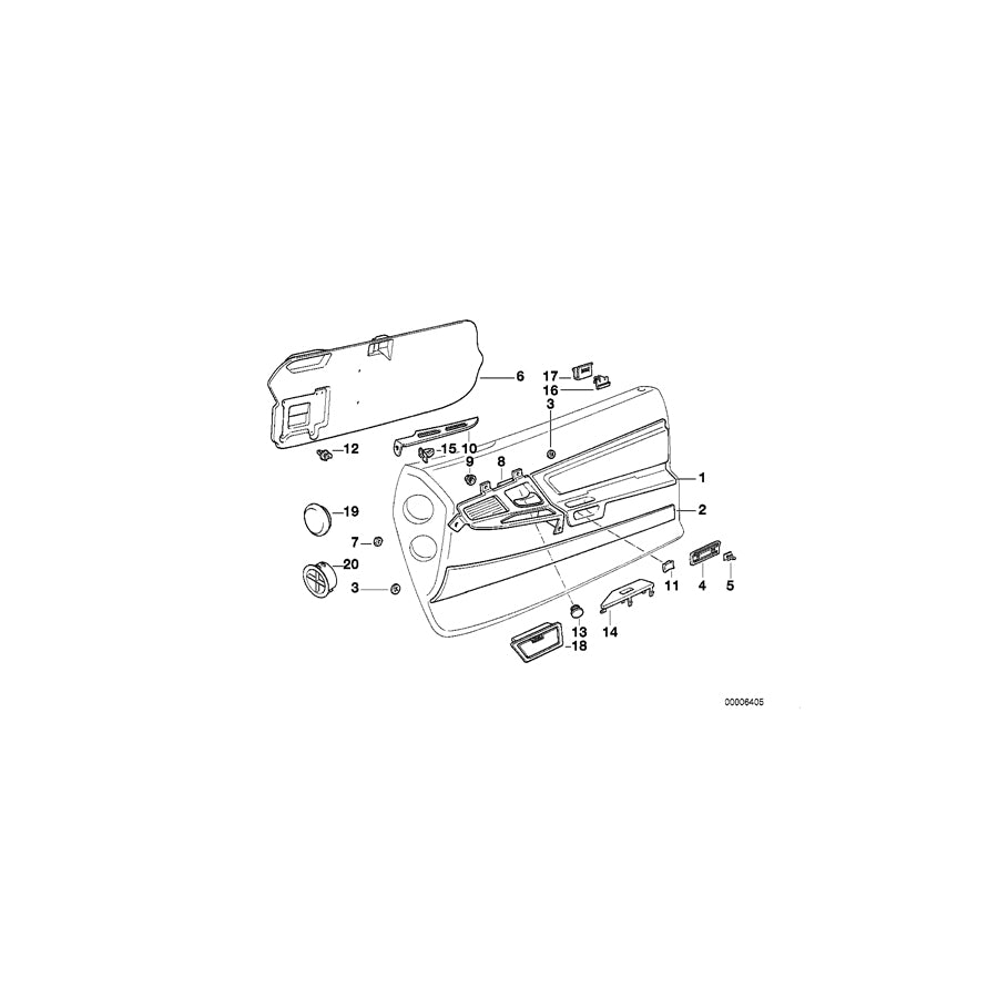 Genuine BMW 51418118798 E31 Handle Right (Inc. & 850Ci) | ML Performance US Car Parts