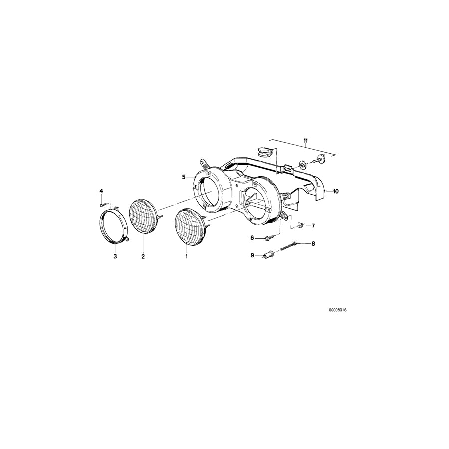 Genuine BMW 63121371382 E23 Supporting Frame Right (Inc. 733i & 735i) | ML Performance US Car Parts