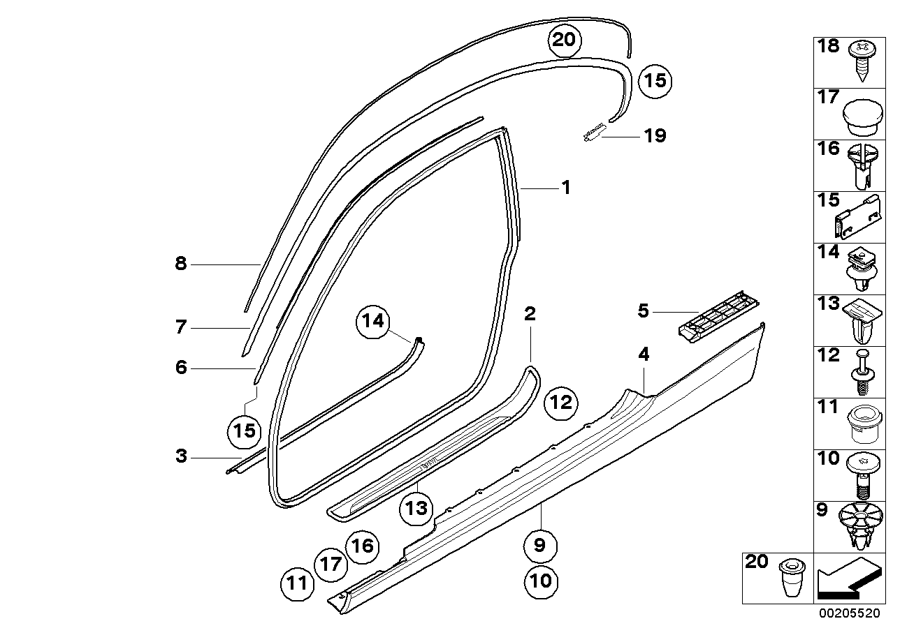 Genuine BMW 51777256106 E93 E92 Primed Right Door Sill Trim Panel (Inc. 328xi, 335is & 325i) | ML Performance US US Car Parts