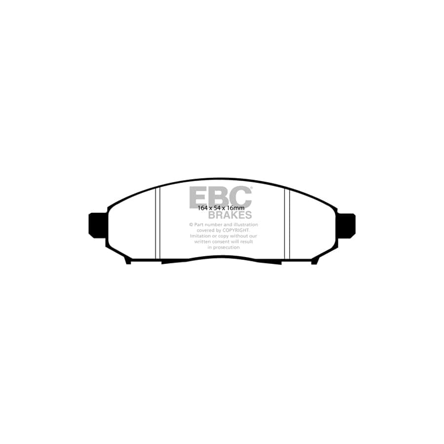 EBC PD03KF870 Nissan Yellowstuff Front Brake Pad & Plain Disc Kit - Tokico Caliper (Inc. Pathfinder & Navara) 2 | ML Performance US Car Parts
