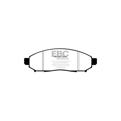EBC PD03KF870 Nissan Yellowstuff Front Brake Pad & Plain Disc Kit - Tokico Caliper (Inc. Pathfinder & Navara) 2 | ML Performance US Car Parts