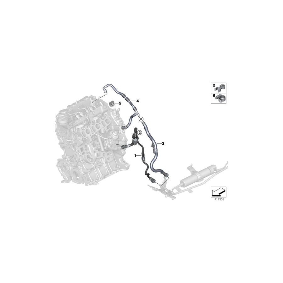 Genuine BMW 13538514093 F20 F21 Fuel Return Line (Inc. 114d, 116d & 116d ed) | ML Performance US Car Parts