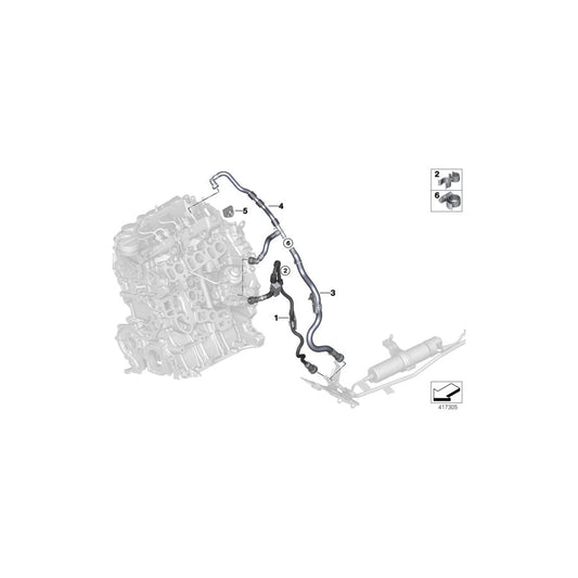 Genuine BMW 13538514093 F20 F21 Fuel Return Line (Inc. 114d, 116d & 116d ed) | ML Performance US Car Parts