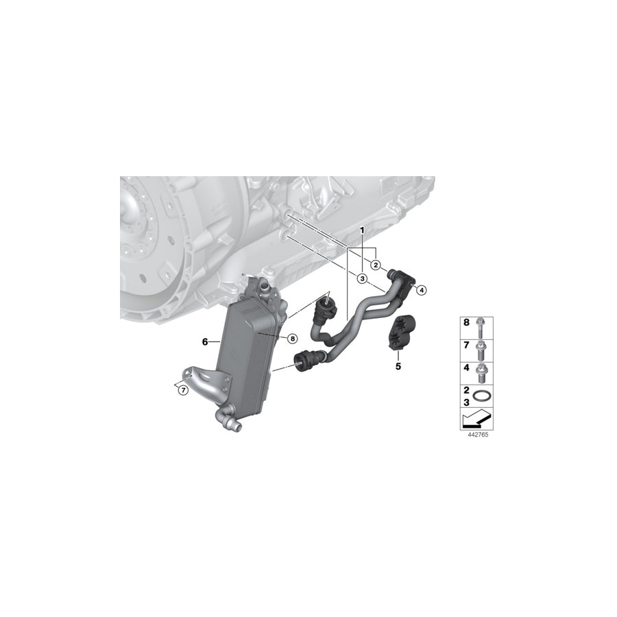 Genuine BMW 17228570449 F22 F25 F32 Lines For Oilcooler For Automatic Transmission (Inc. 125d, 340iX & 430iX) | ML Performance US Car Parts