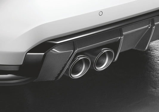 Genuine BMW 18305A291B7 G87 G80 Left Tail Pipe Trim Carbon