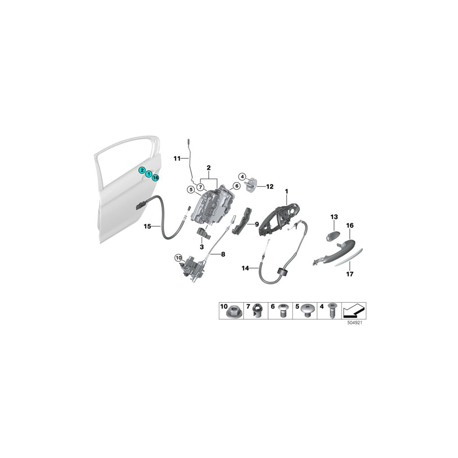 Genuine BMW 51227281953 F16 F90 M System Lock, Rear Left SCA (Inc. 530dX, 750i & X5 40dX) | ML Performance US Car Parts