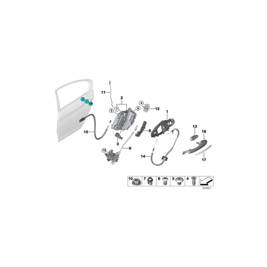 Genuine BMW 51227281953 F16 F90 M System Lock, Rear Left SCA (Inc. 530dX, 750i & X5 40dX) | ML Performance US Car Parts