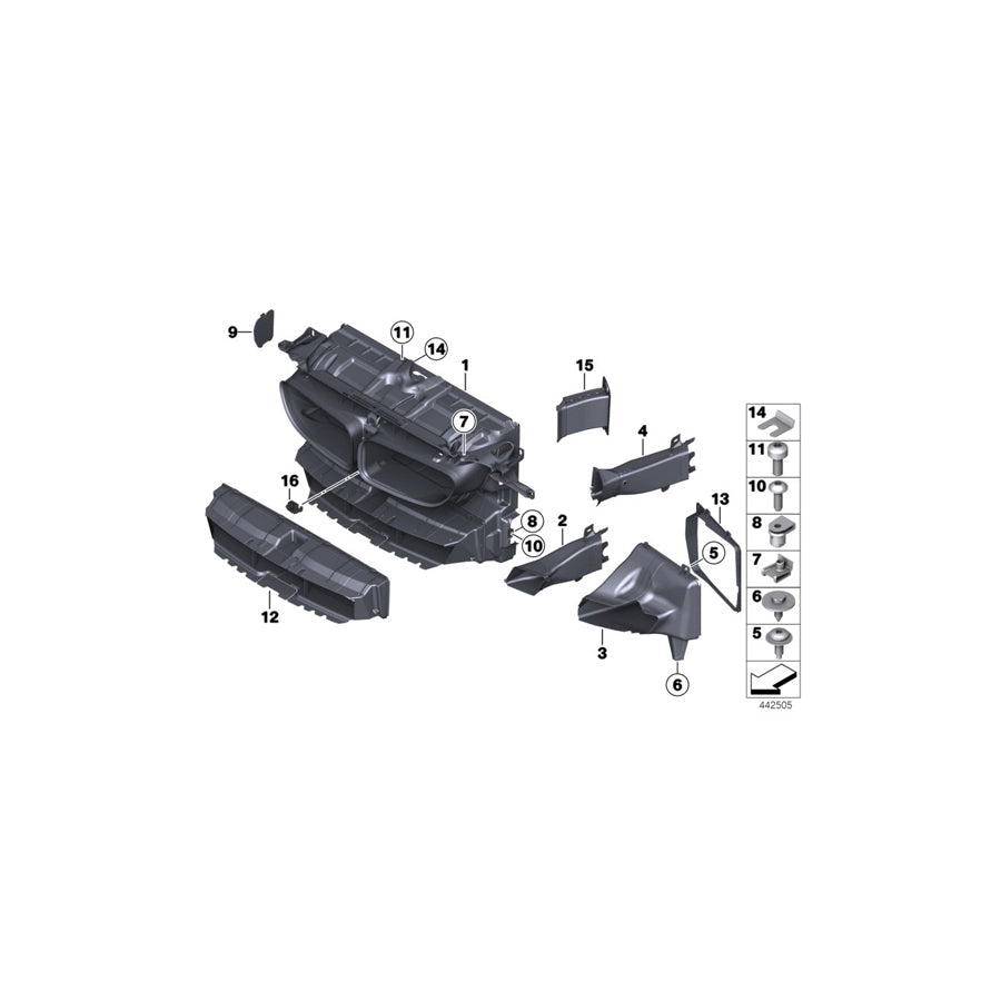 Genuine BMW 51647211512 F06 F12 Air Duct (Inc. 640d, 640iX & 650i) | ML Performance US Car Parts