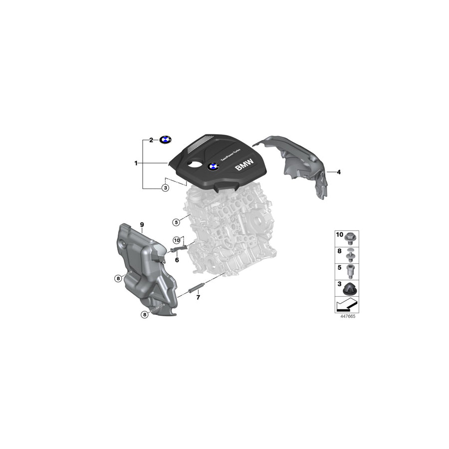 Genuine BMW Mini 11148514325F45 F46 Acoustic Cover Front (Inc. Cooper, Cooper D & One First) | ML Performance US Car Parts