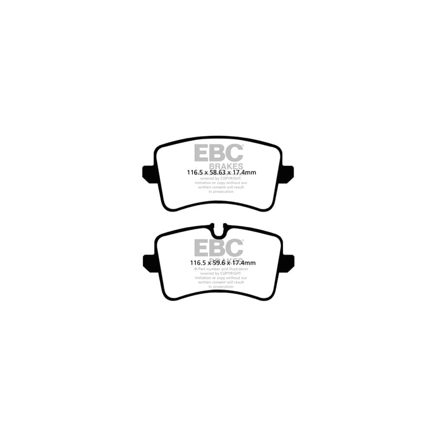 EBC PD04KR604 Porsche Macan Bluestuff Rear Brake Pad & Plain Disc Kit - TRW Caliper 2 | ML Performance US Car Parts