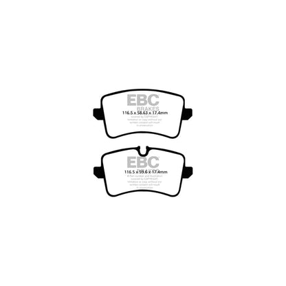 EBC PD04KR604 Porsche Macan Bluestuff Rear Brake Pad & Plain Disc Kit - TRW Caliper 2 | ML Performance US Car Parts
