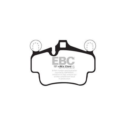 EBC PD04KR587 Porsche 911 (997) Bluestuff Rear Brake Pad & Plain Disc Kit - Brembo Caliper 2 | ML Performance US Car Parts