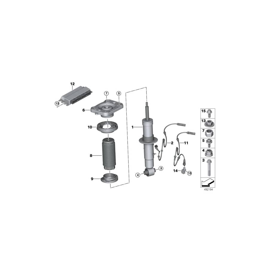 Genuine BMW 33536881529 G05 G06 Spring Pad Upper (Inc. X5 50iX, X5 40i & X6 40iX) | ML Performance US Car Parts