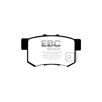 EBC DP41193R Honda Mg Rover Suzuki Yellowstuff Rear Brake Pads - Akebono Caliper 2 | ML Performance US Car Parts