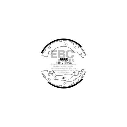EBC 6660 Smart Fortwo (W451) Rear Brake Shoes 1 | ML Performance US Car Parts