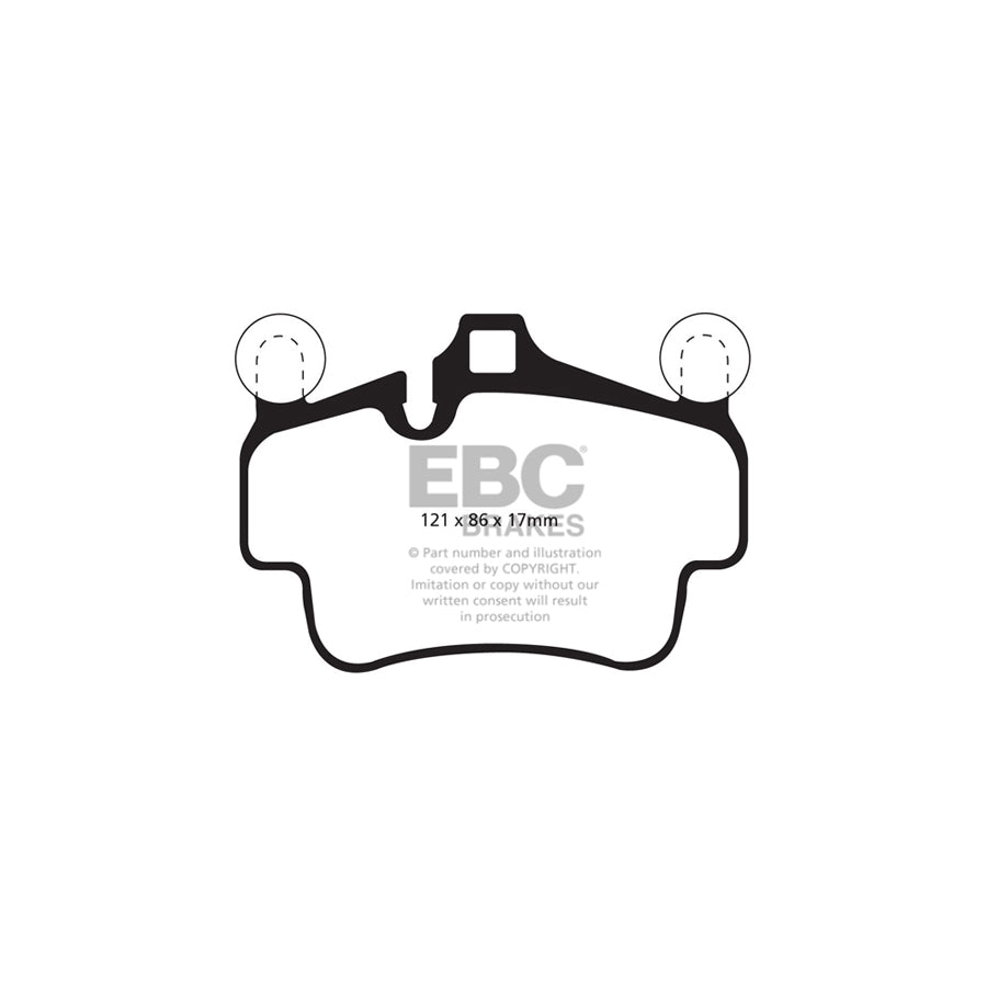 EBC PD05KF1226 Porsche Orangestuff Front Brake Pad & Plain Disc Kit - Brembo Caliper (Inc. Boxster & Cayman) 2 | ML Performance US Car Parts
