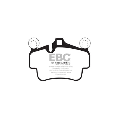 EBC PD05KF1226 Porsche Orangestuff Front Brake Pad & Plain Disc Kit - Brembo Caliper (Inc. Boxster & Cayman) 2 | ML Performance US Car Parts