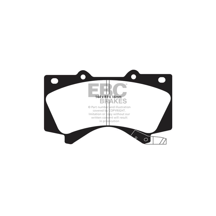 EBC PD01KF833 Lexus Toyota Greenstuff Front Brake Pad & Plain Disc Kit  (Inc. LX570 & Landcruiser) 2 | ML Performance US Car Parts