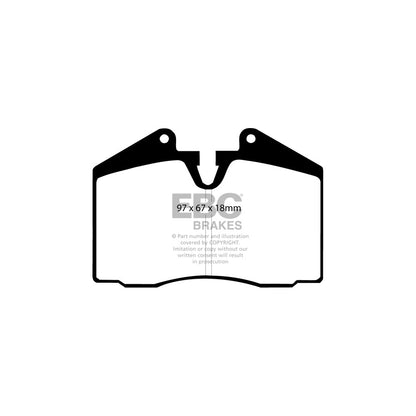 EBC DP9612 Ferrari Lamborghini Maserati Porsche Orangestuff Front/Rear Brake Pads - Brembo/ATE Caliper 2 | ML Performance US Car Parts