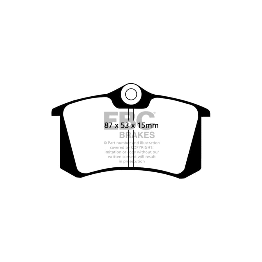 EBC PD03KR712 VW Mk2 B3 Yellowstuff Rear Brake Pad & Plain Disc Kit - Girling/TRW Caliper (Inc. Golf Mk2 & Passat B3) 2 | ML Performance US Car Parts