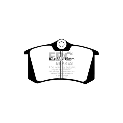 EBC PD03KR712 VW Mk2 B3 Yellowstuff Rear Brake Pad & Plain Disc Kit - Girling/TRW Caliper (Inc. Golf Mk2 & Passat B3) 2 | ML Performance US Car Parts