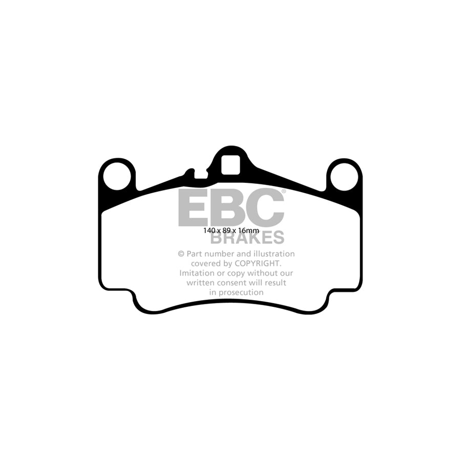 EBC PD05KF500 Porsche 911 Orangestuff Front Brake Pad & Plain Disc Kit - Brembo Caliper 2 | ML Performance US Car Parts