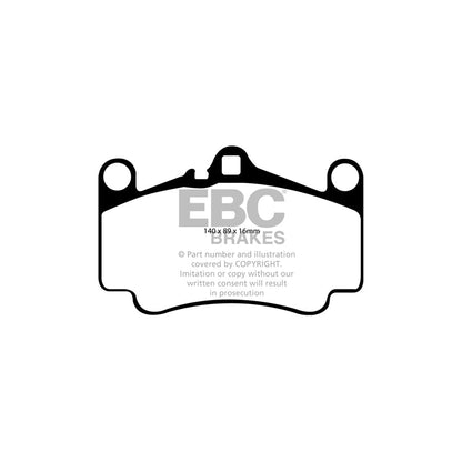 EBC PD05KF500 Porsche 911 Orangestuff Front Brake Pad & Plain Disc Kit - Brembo Caliper 2 | ML Performance US Car Parts